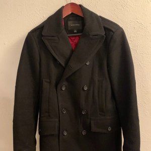 Banana Republic Men's Black Wool Peacoat (S)